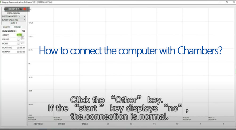 How to connect the computer with chambers?